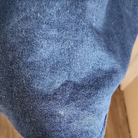 Men's Blue Denim Shirt Jacket with Flannel Lining - Picture 4 of 7